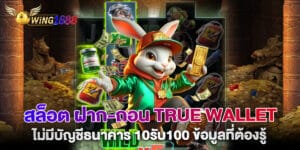 สล็อต ฝาก-ถอน True Wallet ไม่มีบัญชีธนาคาร 10รับ100 ข้อมูลที่ต้องรู้